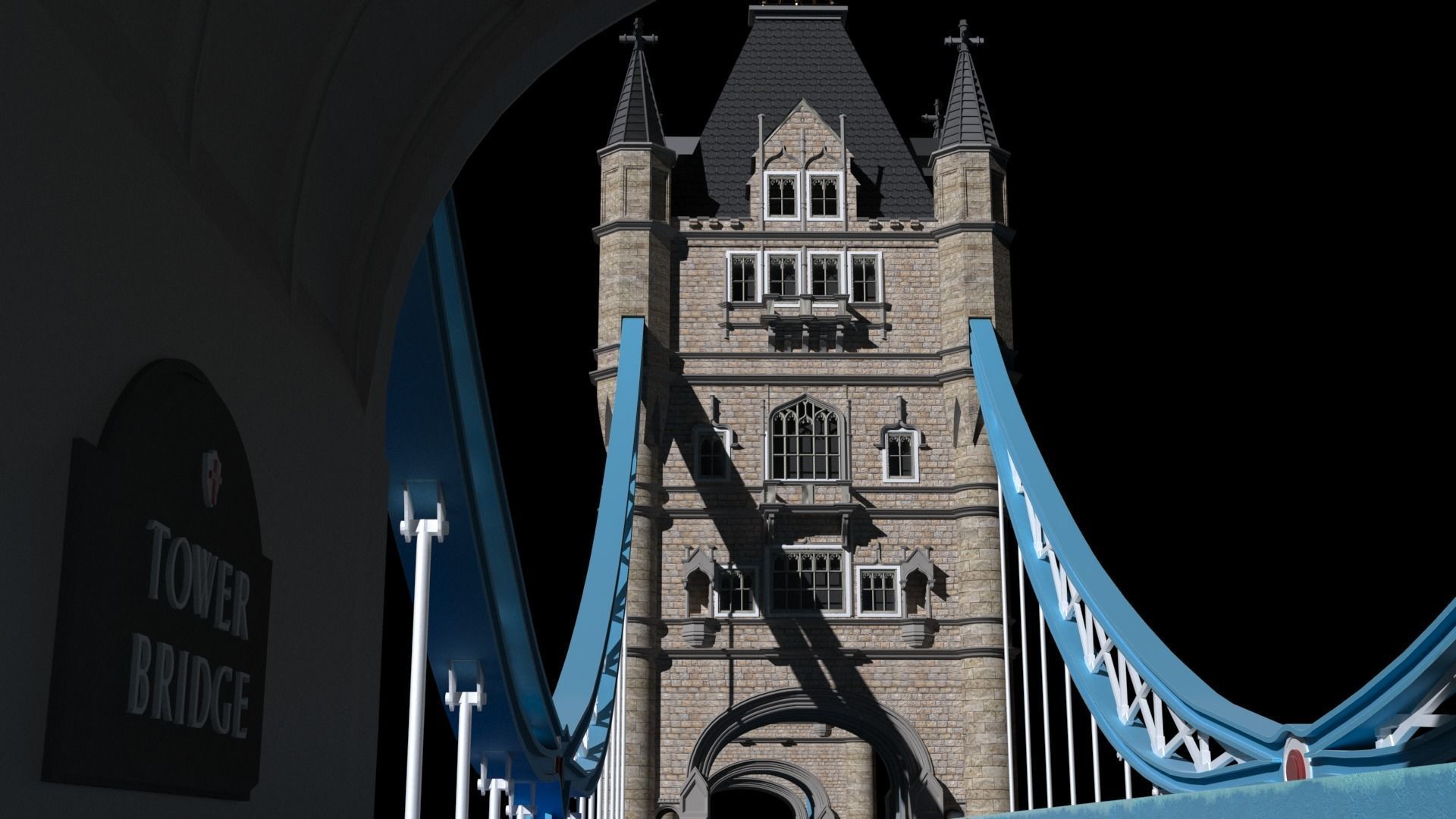 Tower bridge 3d model 3D model_2