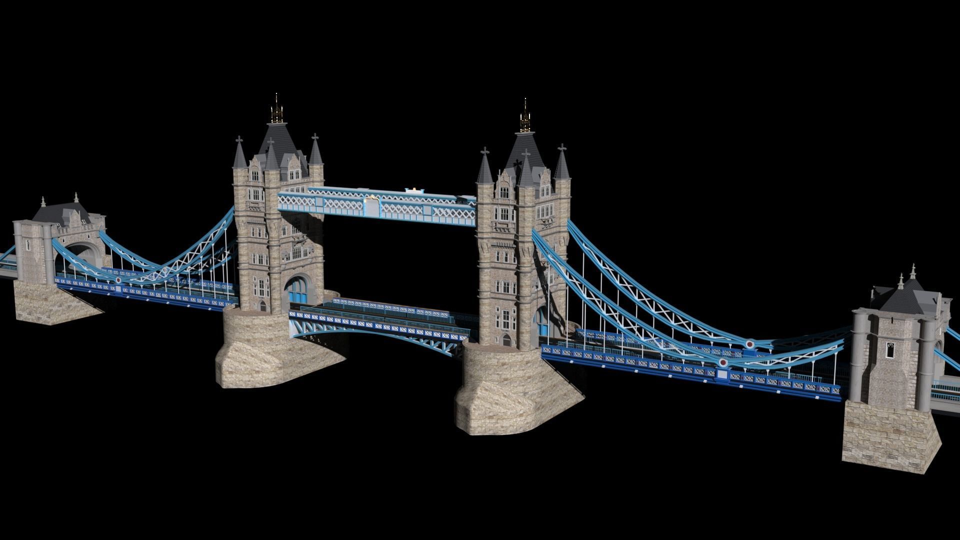 Tower bridge 3d model 3D model_1