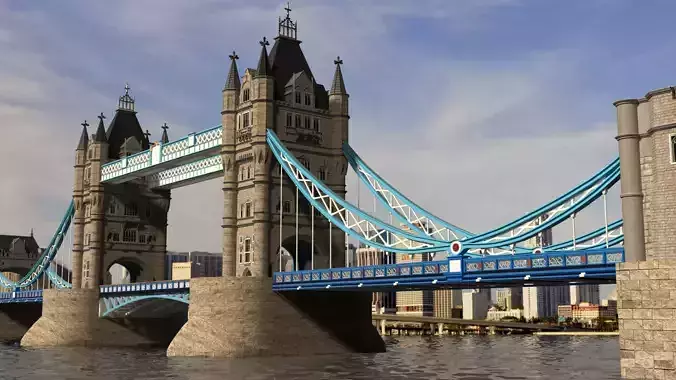 Tower bridge 3d model 3D model