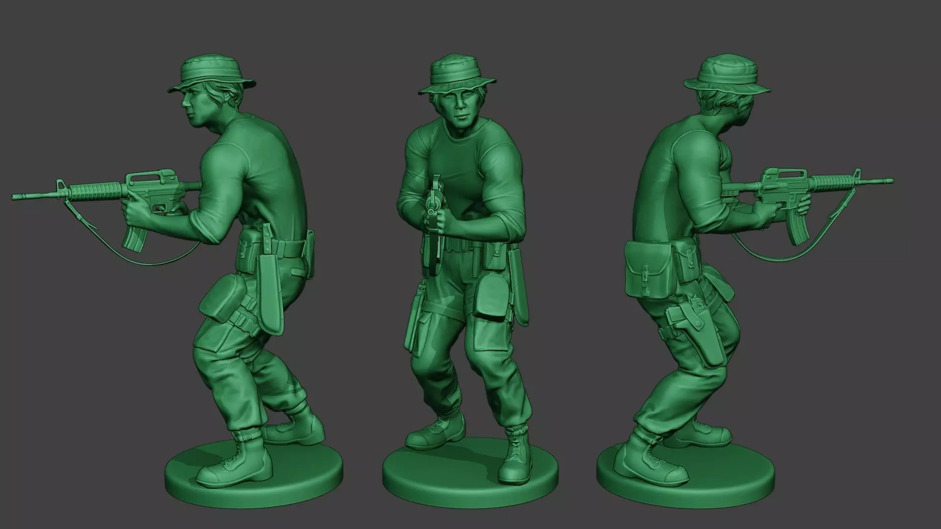 Modern Jungle Soldier Shoot Stand5 MJS1 3D print model