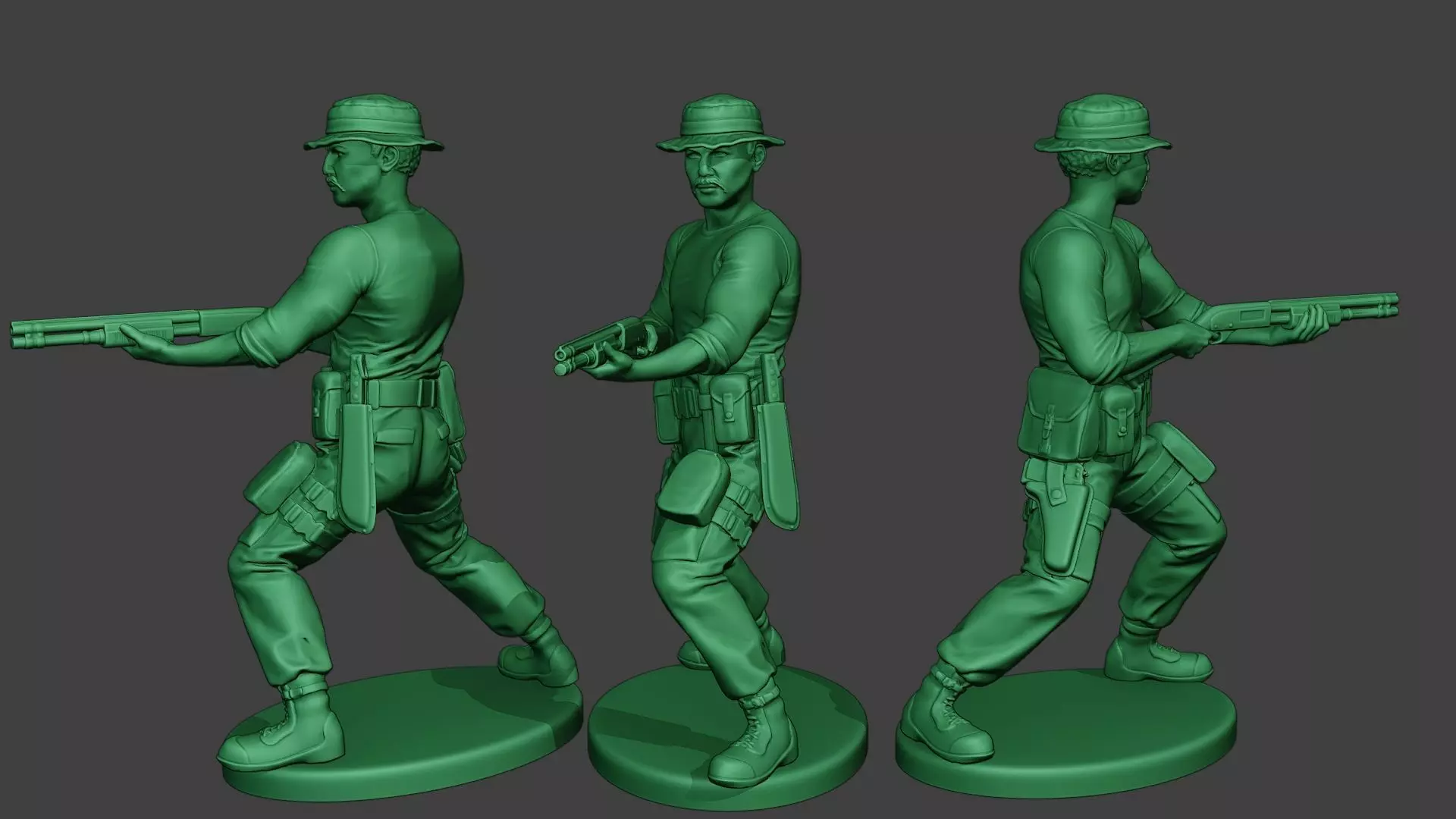 Modern Jungle Soldier Shoot Stand7 MJS1 3D print model