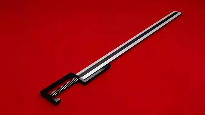 Long broad-ended two-handed sword