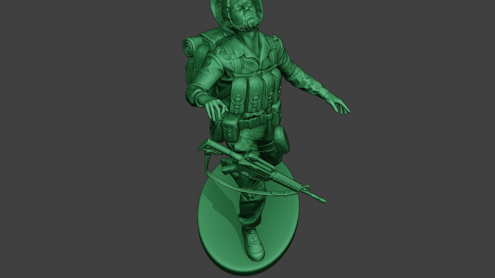 Modern Jungle Soldier Shooted MJS1 3D print model_14
