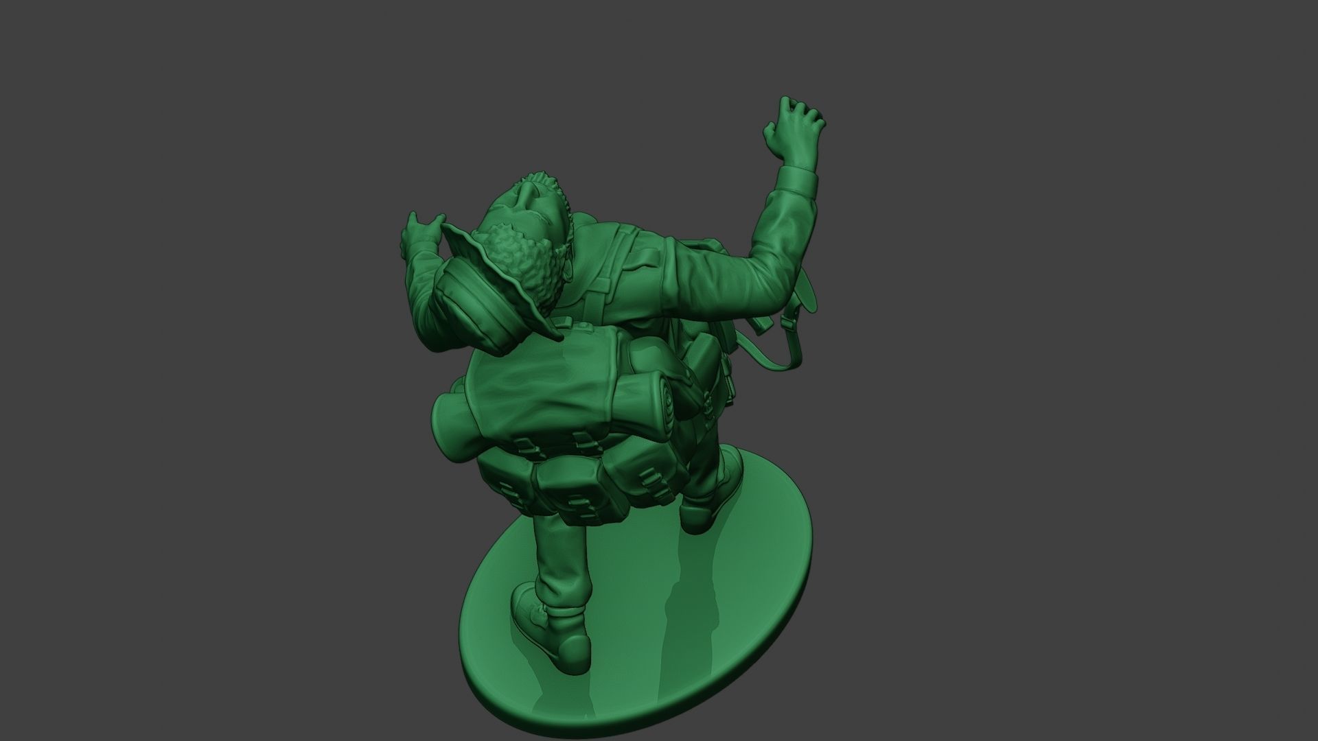 Modern Jungle Soldier Shooted MJS1 3D print model_22