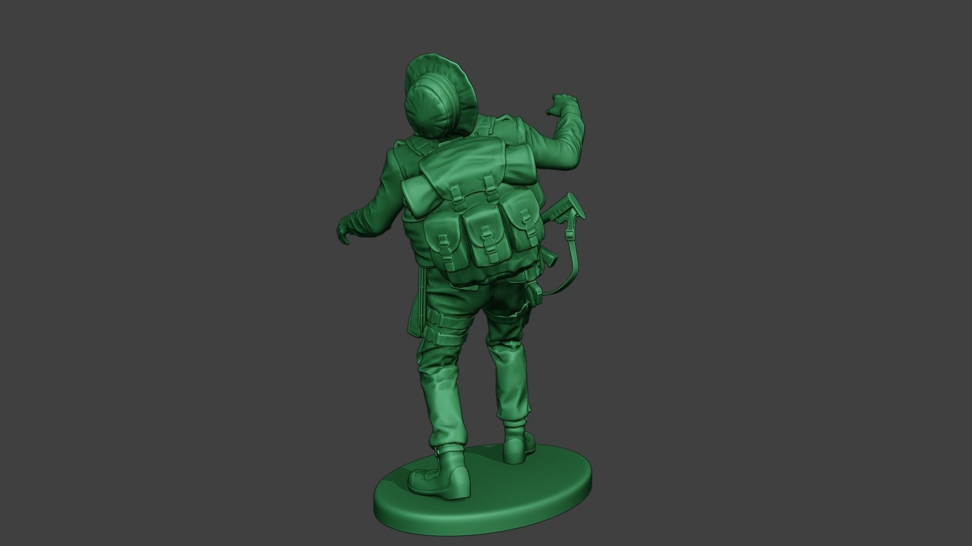 Modern Jungle Soldier Shooted MJS1 3D print model_7