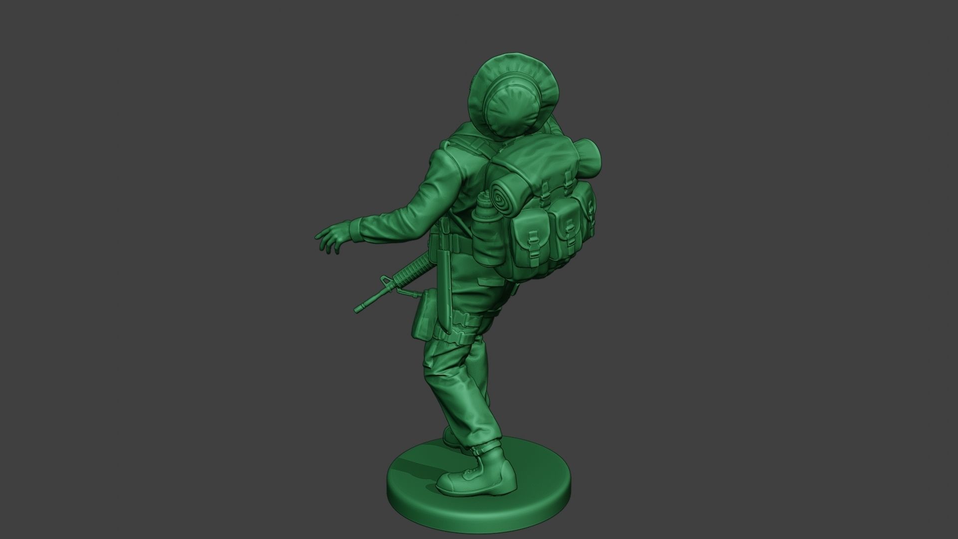 Modern Jungle Soldier Shooted MJS1 3D print model_6