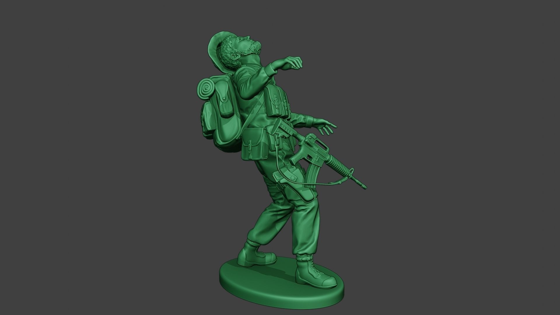 Modern Jungle Soldier Shooted MJS1 3D print model_10
