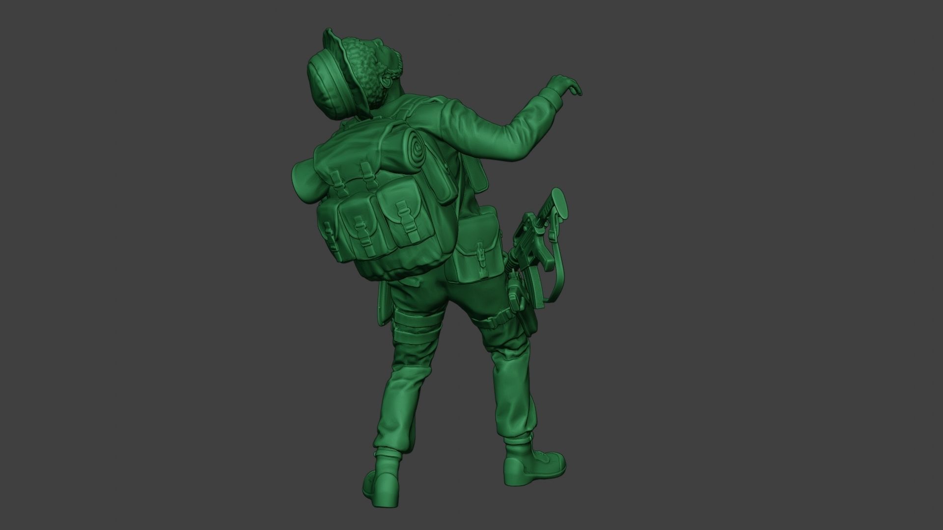 Modern Jungle Soldier Shooted MJS1 3D print model_31