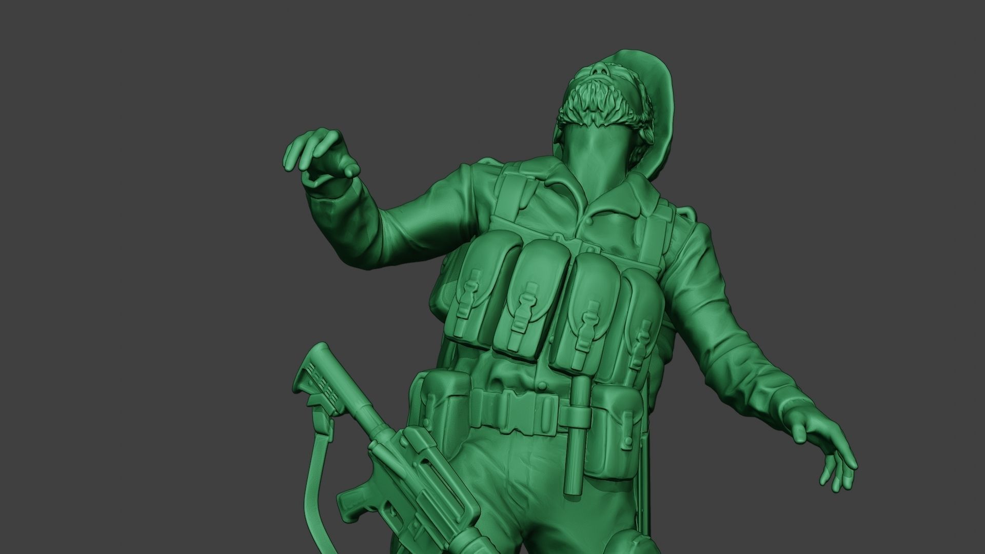 Modern Jungle Soldier Shooted MJS1 3D print model_18