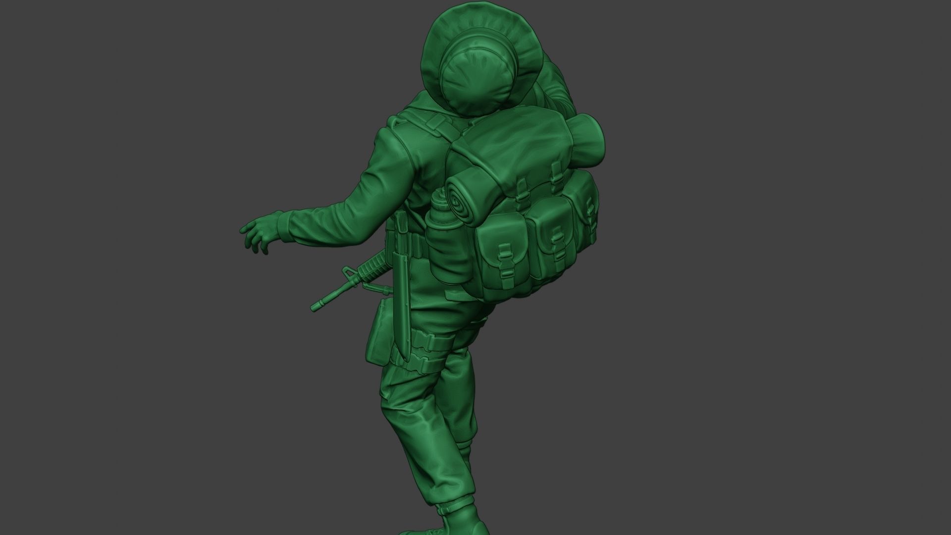 Modern Jungle Soldier Shooted MJS1 3D print model_25