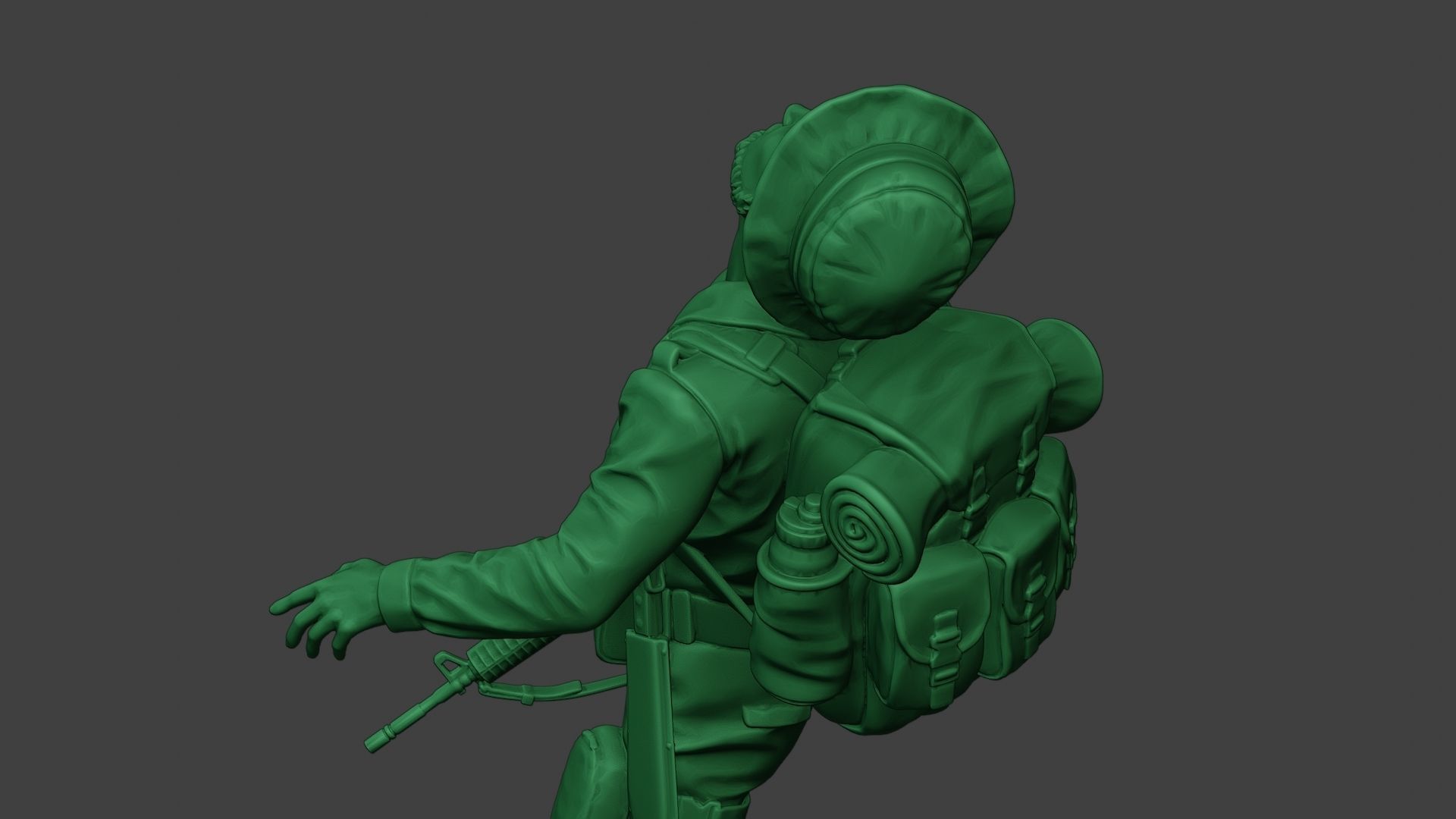 Modern Jungle Soldier Shooted MJS1 3D print model_21