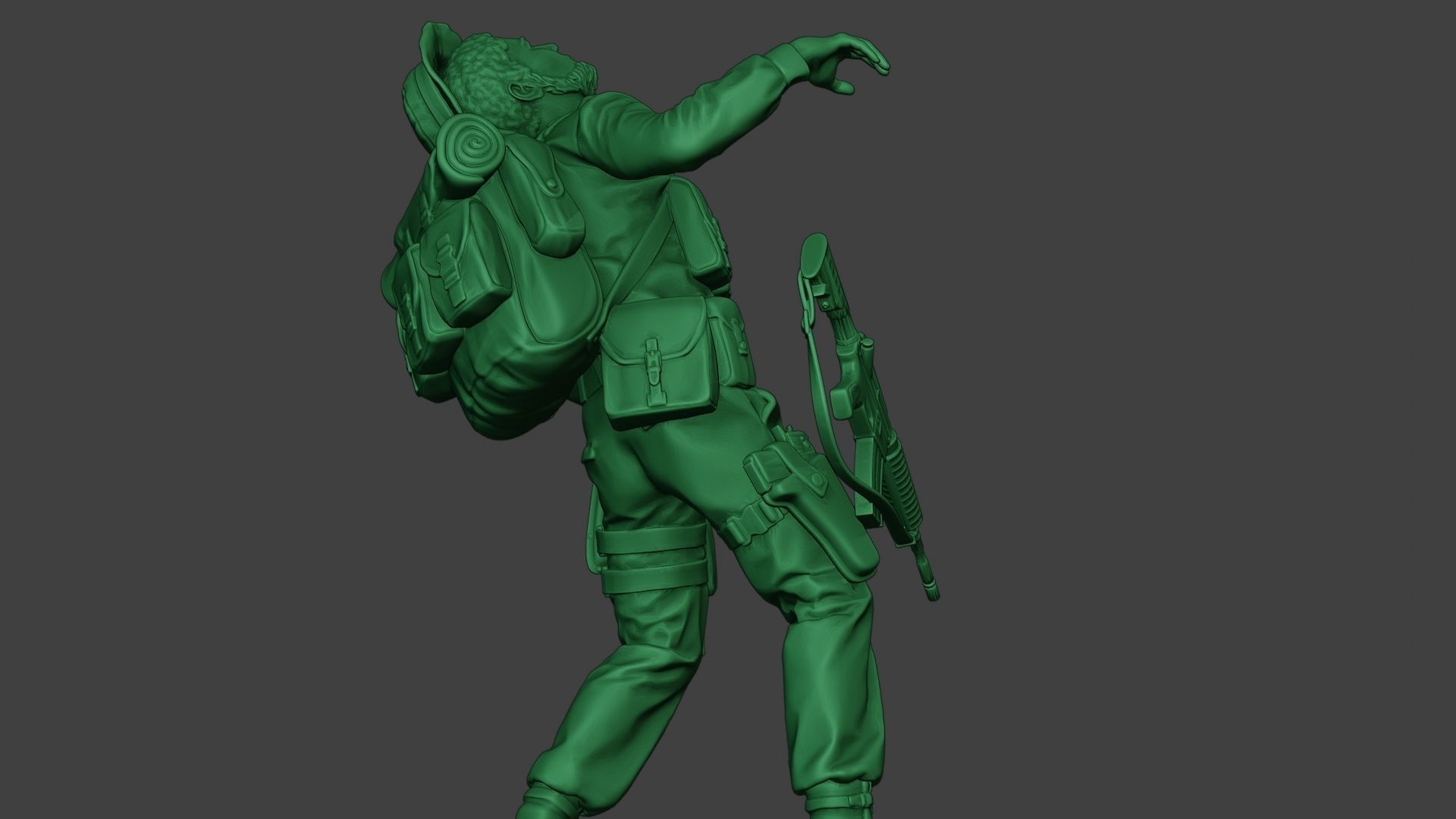 Modern Jungle Soldier Shooted MJS1 3D print model_29