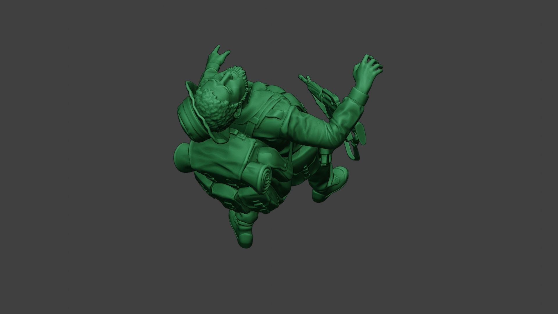 Modern Jungle Soldier Shooted MJS1 3D print model_23