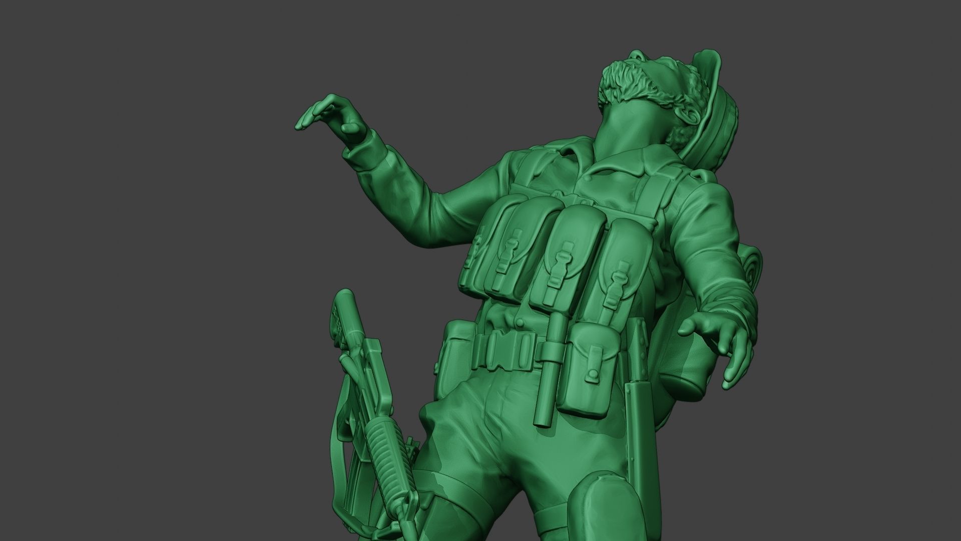 Modern Jungle Soldier Shooted MJS1 3D print model_17