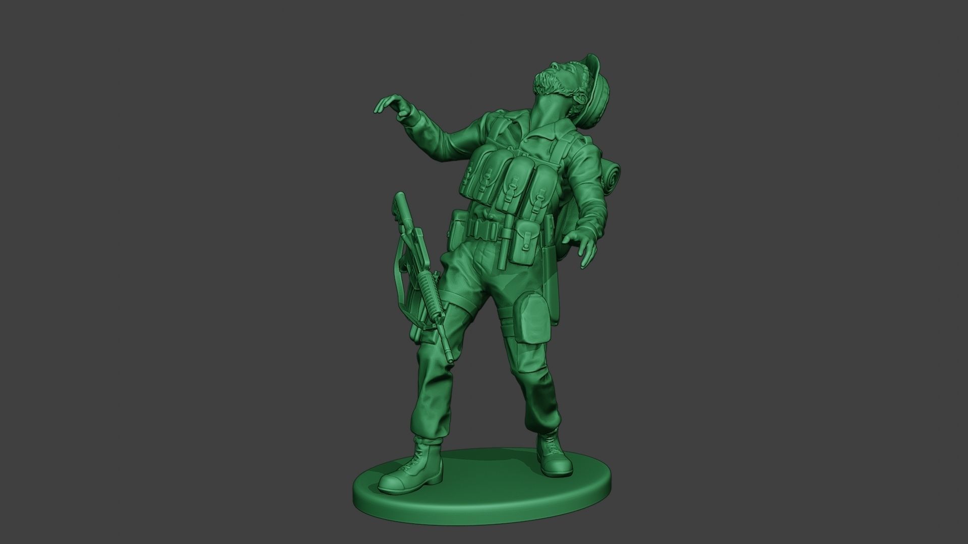 Modern Jungle Soldier Shooted MJS1 3D print model_3