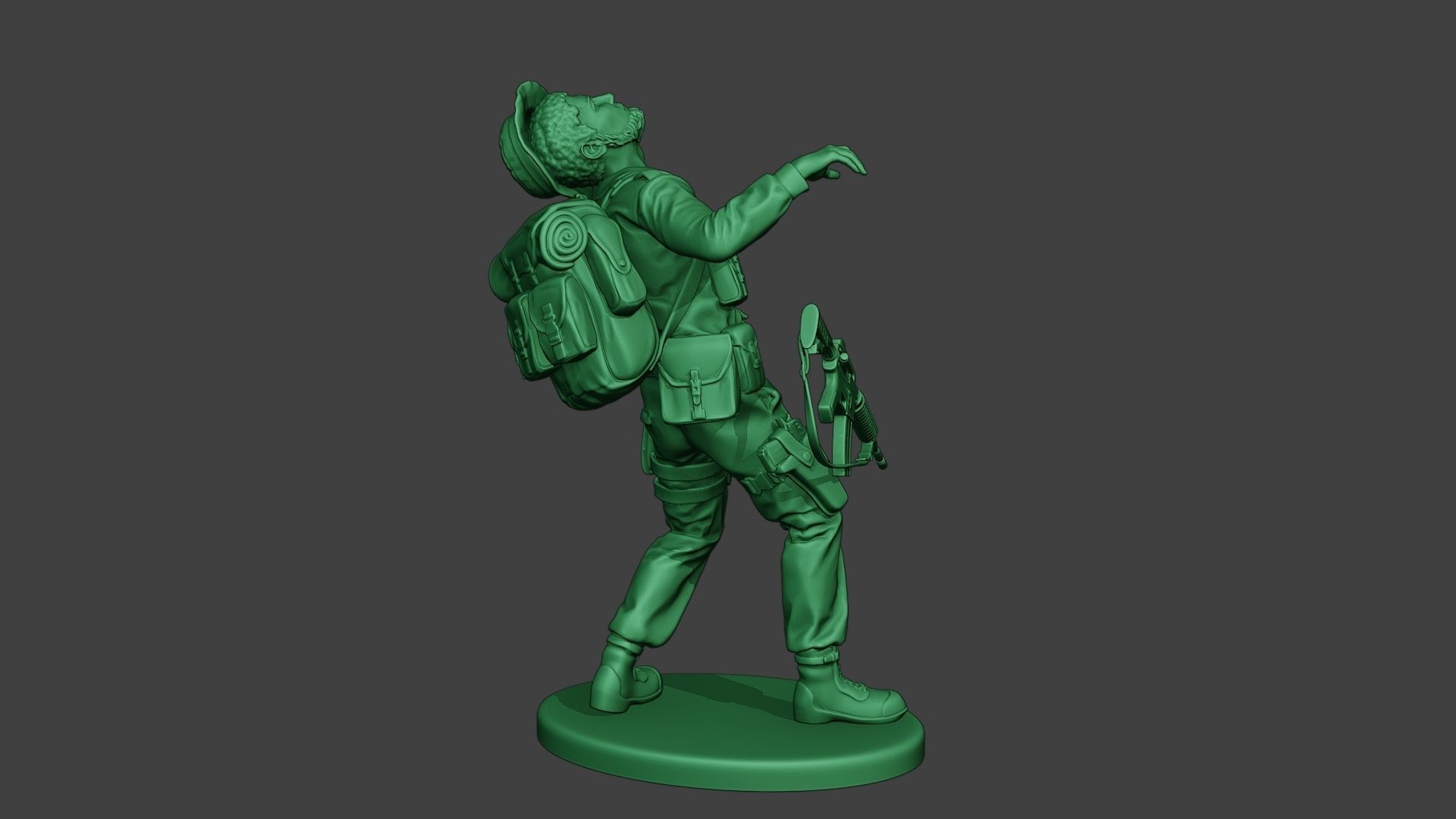 Modern Jungle Soldier Shooted MJS1 3D print model_9