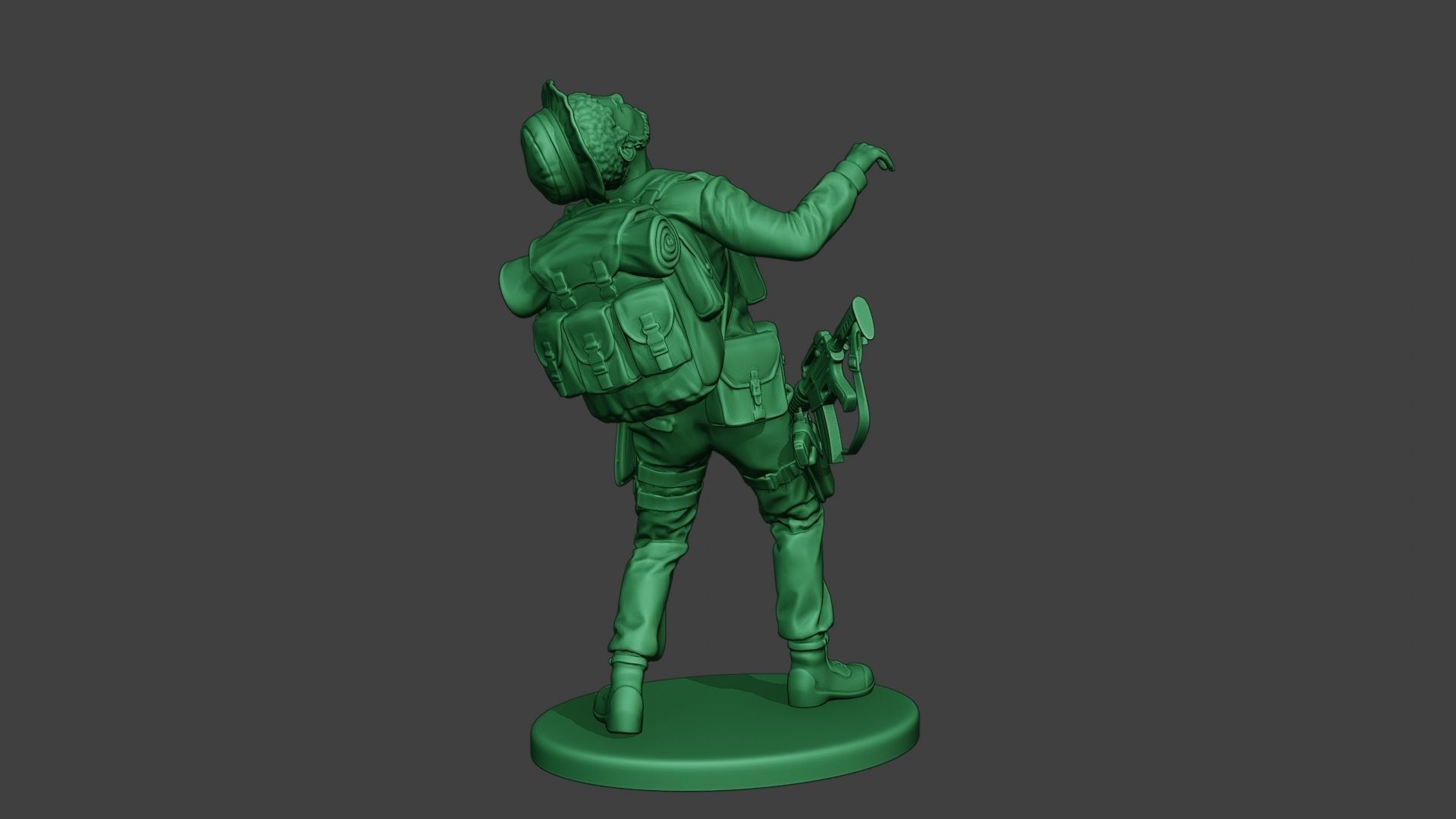 Modern Jungle Soldier Shooted MJS1 3D print model_8