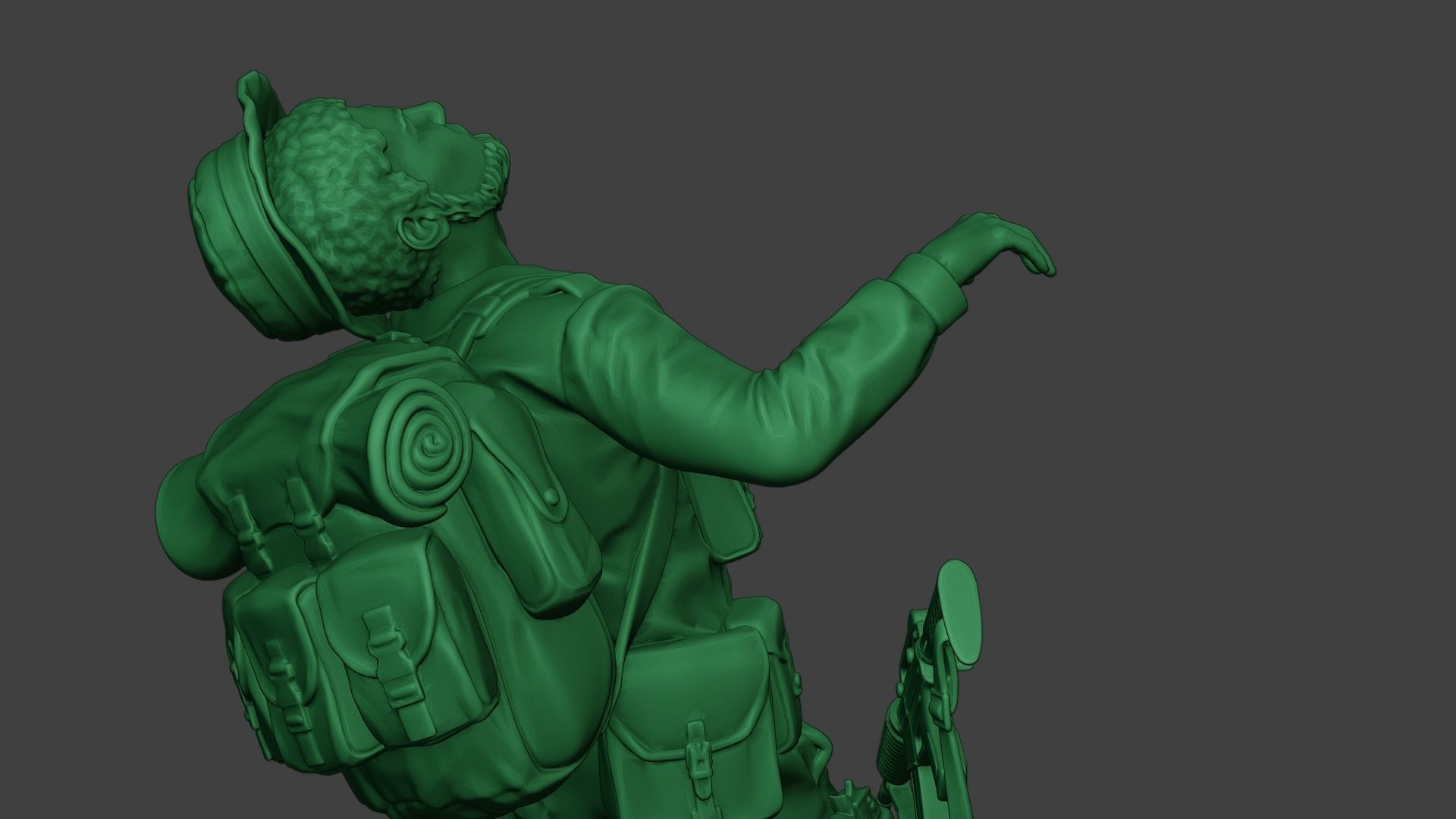 Modern Jungle Soldier Shooted MJS1 3D print model_20