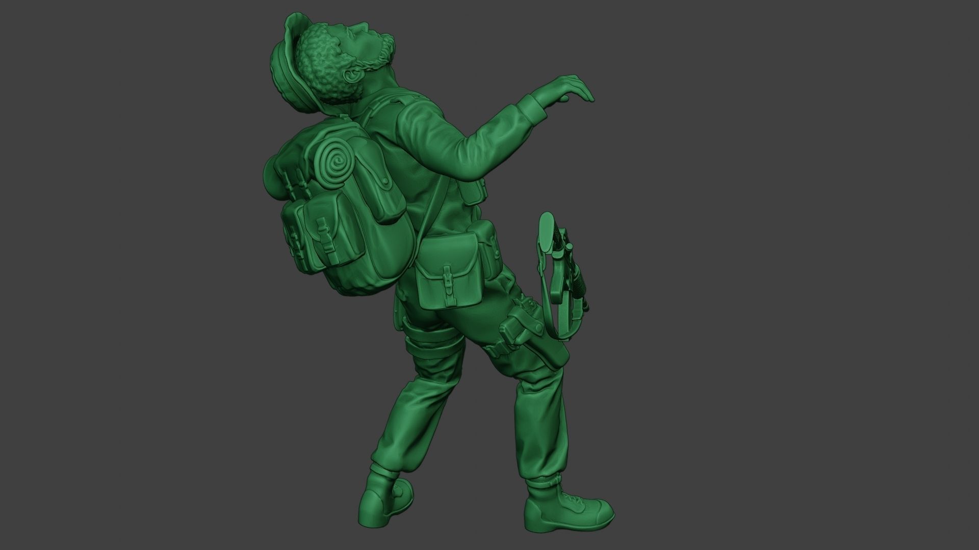 Modern Jungle Soldier Shooted MJS1 3D print model_30