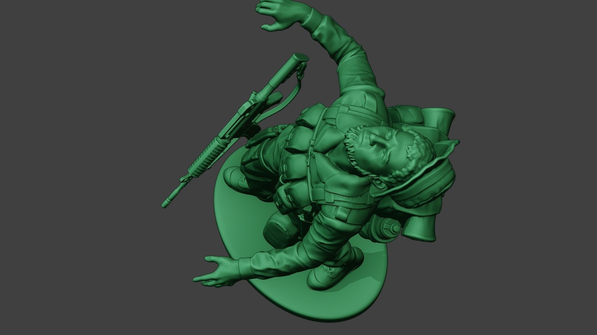 Modern Jungle Soldier Shooted MJS1 3D print model_16