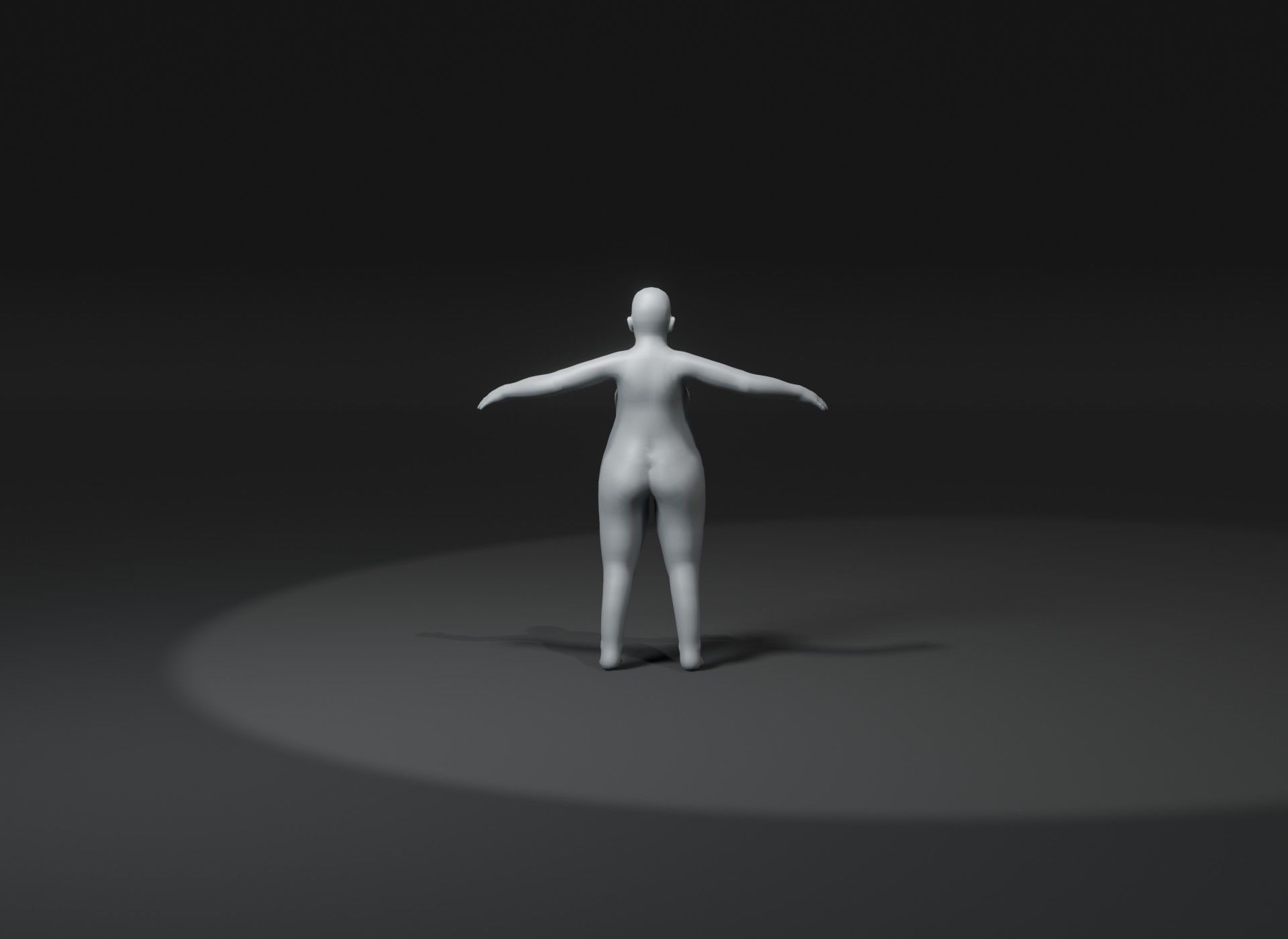 Fat Human Body Base Mesh 3D Model Family Pack 10k Polygons Low-poly 3D model_53