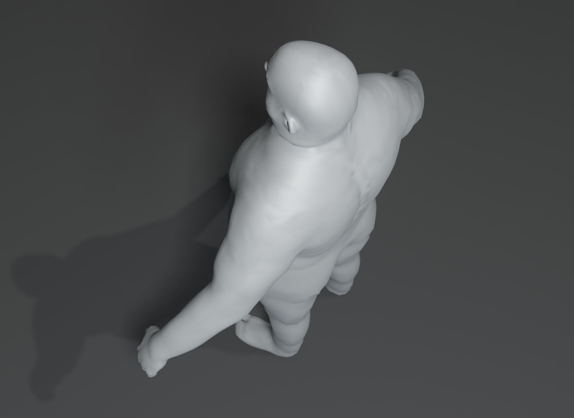 Fat Human Body Base Mesh 3D Model Family Pack 10k Polygons Low-poly 3D model_73