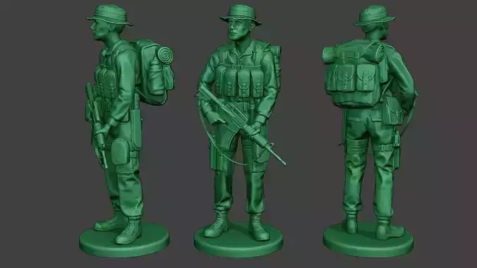Modern Jungle Soldier Stand MJS1 3D print model
