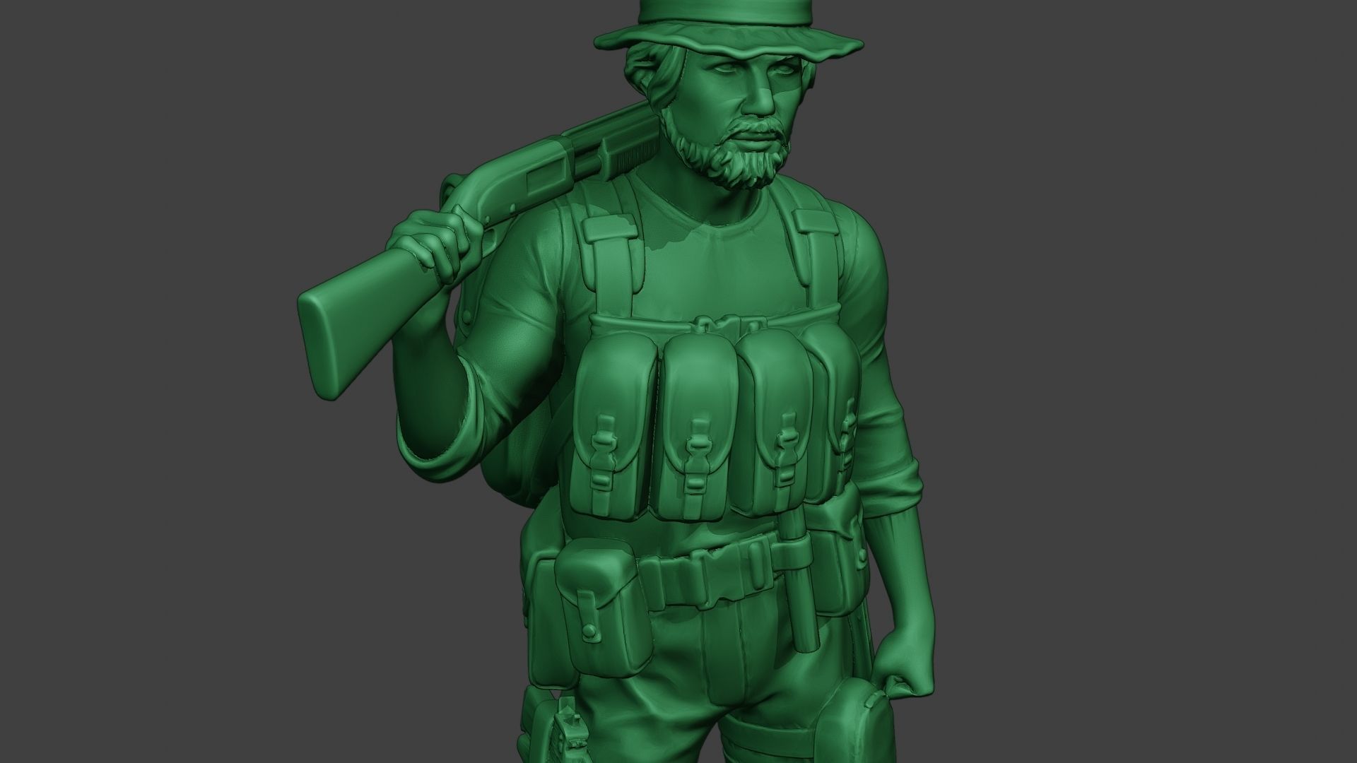 Modern Jungle Soldier Stand2 MJS1 3D print model_19