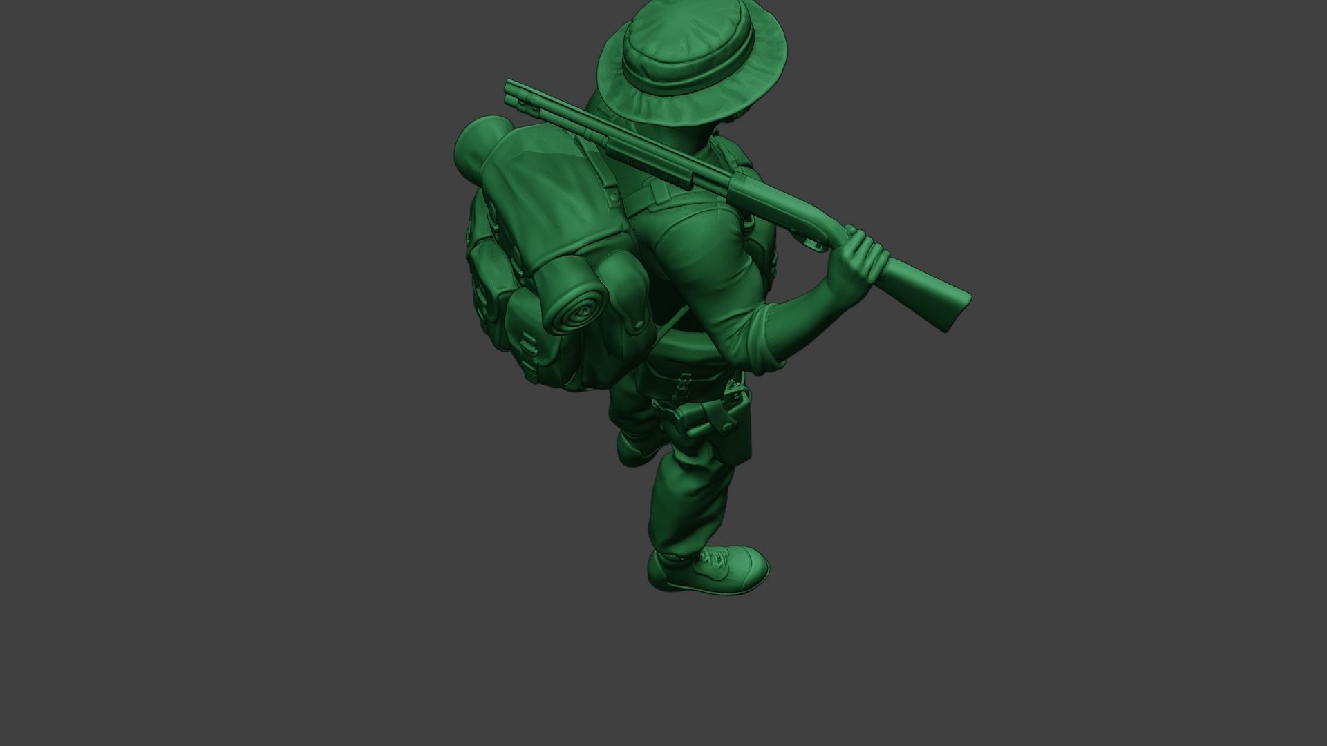 Modern Jungle Soldier Stand2 MJS1 3D print model_23