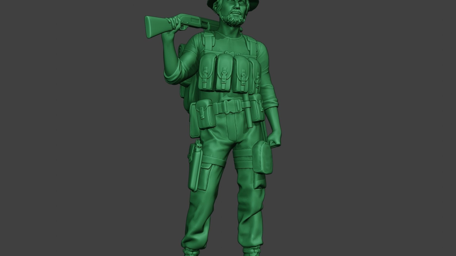 Modern Jungle Soldier Stand2 MJS1 3D print model_28
