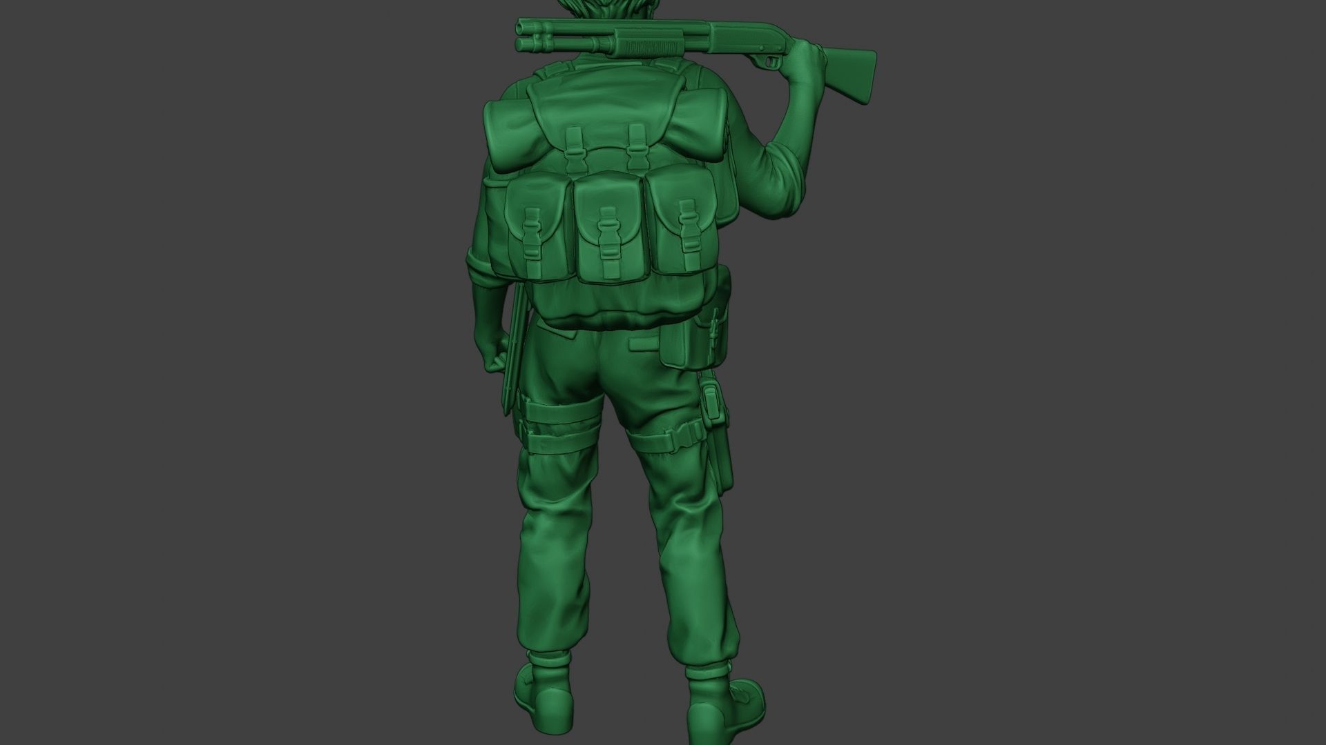 Modern Jungle Soldier Stand2 MJS1 3D print model_25