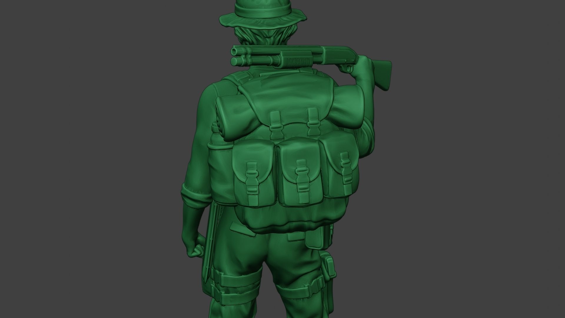 Modern Jungle Soldier Stand2 MJS1 3D print model_21