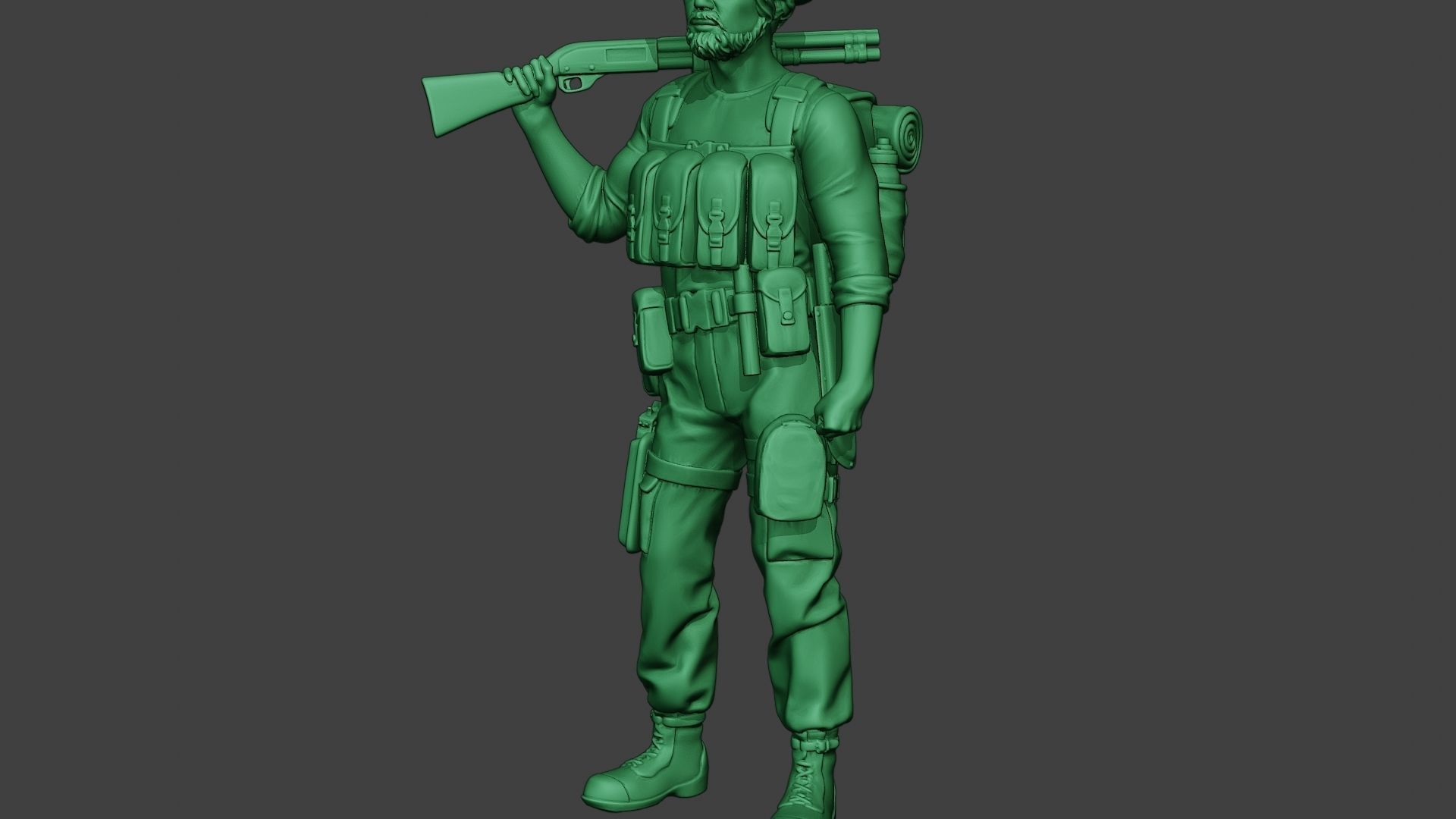 Modern Jungle Soldier Stand2 MJS1 3D print model_27