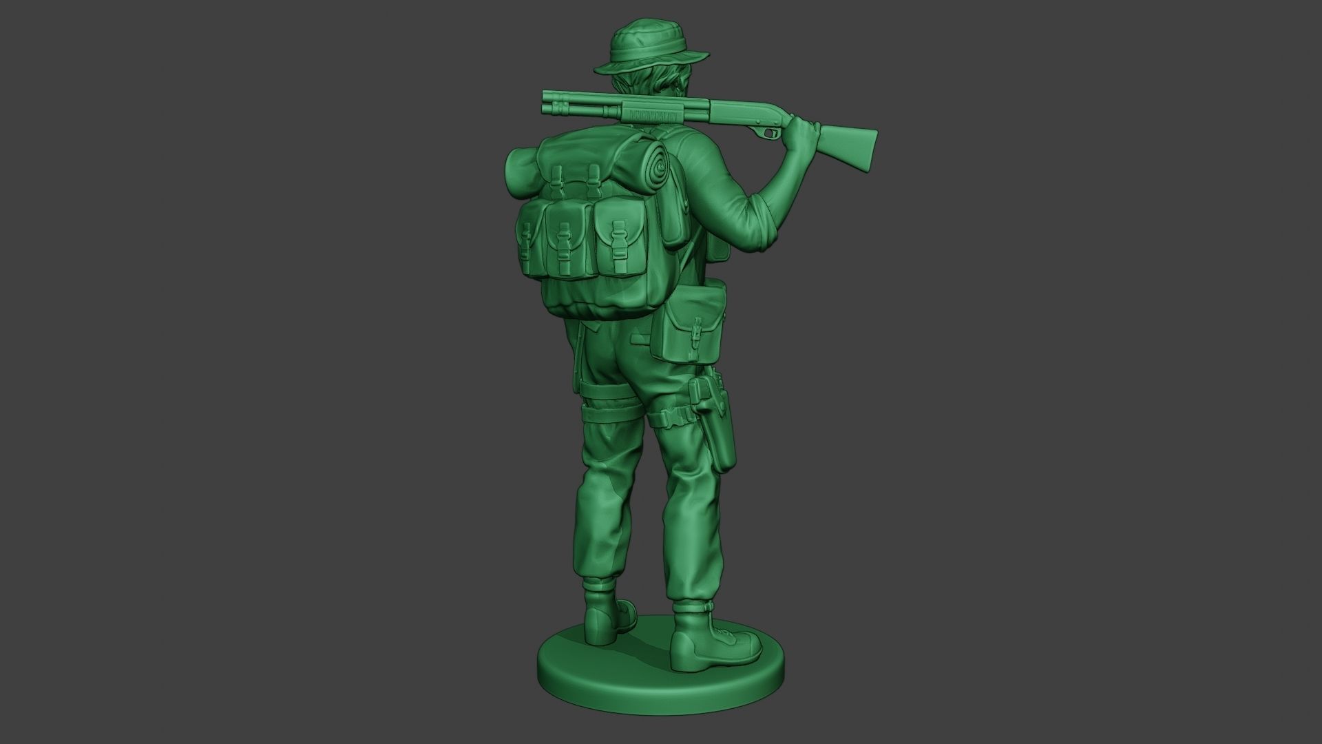 Modern Jungle Soldier Stand2 MJS1 3D print model_7