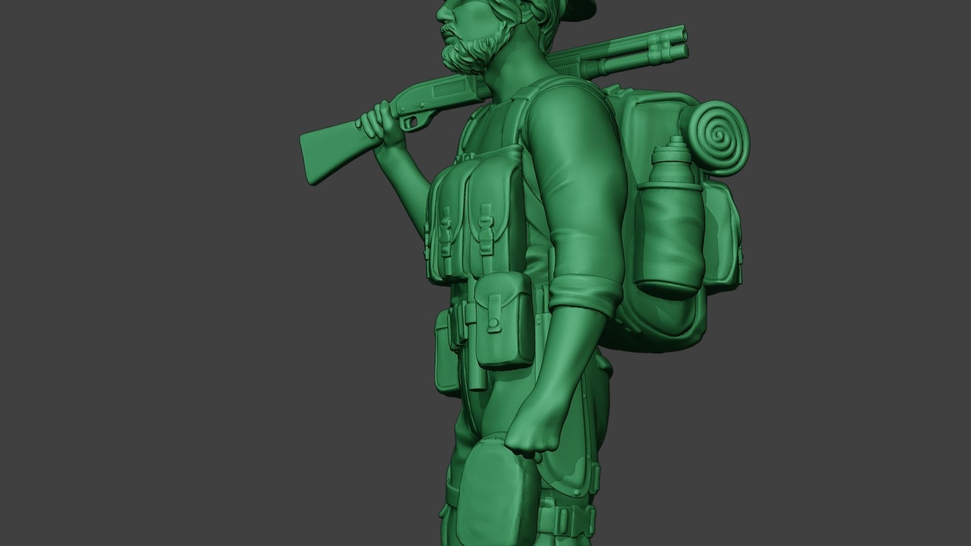 Modern Jungle Soldier Stand2 MJS1 3D print model_17