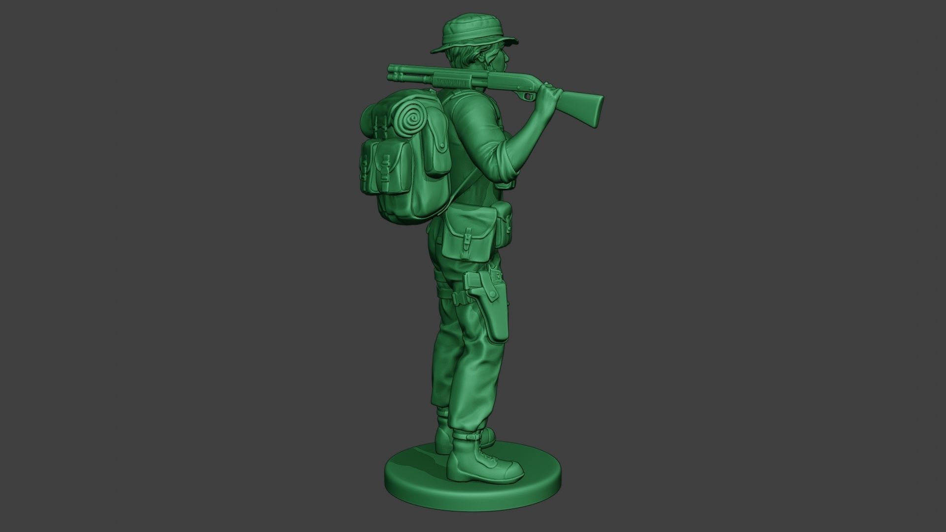 Modern Jungle Soldier Stand2 MJS1 3D print model_8