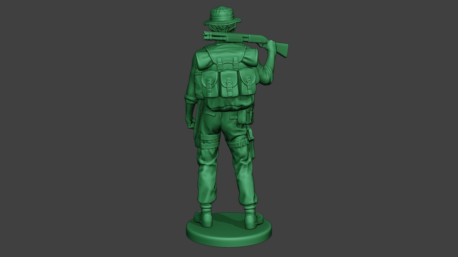 Modern Jungle Soldier Stand2 MJS1 3D print model_6