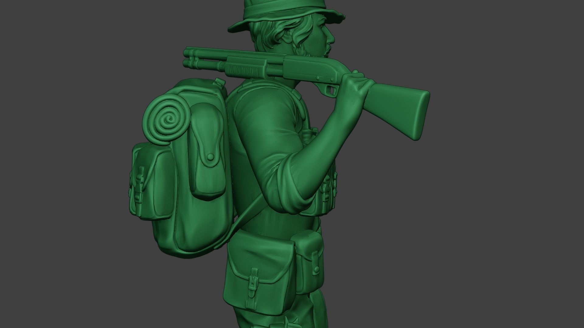 Modern Jungle Soldier Stand2 MJS1 3D print model_20