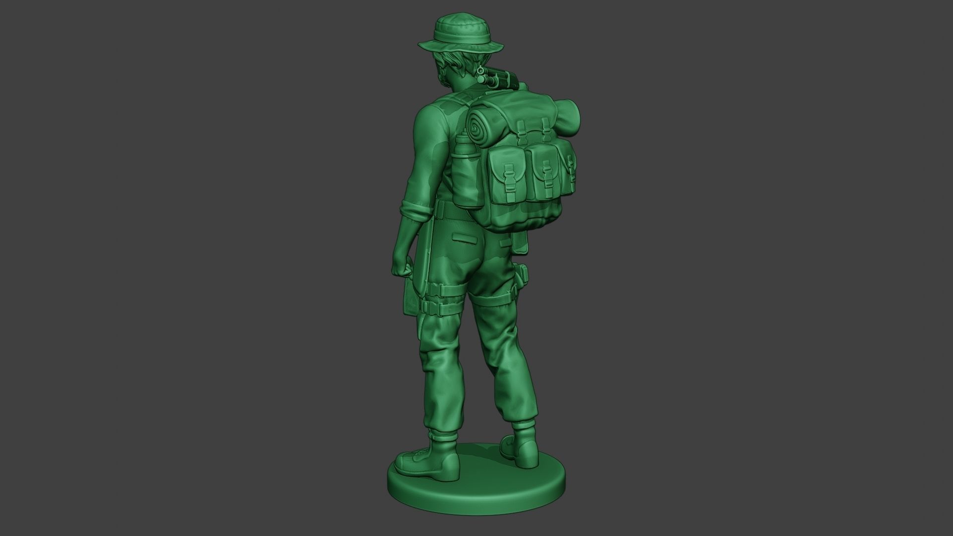 Modern Jungle Soldier Stand2 MJS1 3D print model_5