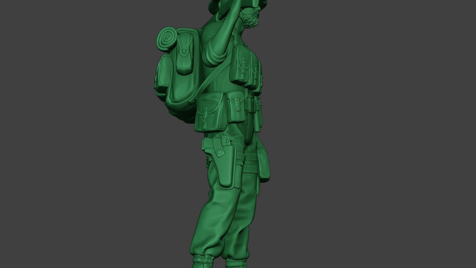 Modern Jungle Soldier Stand2 MJS1 3D print model_29