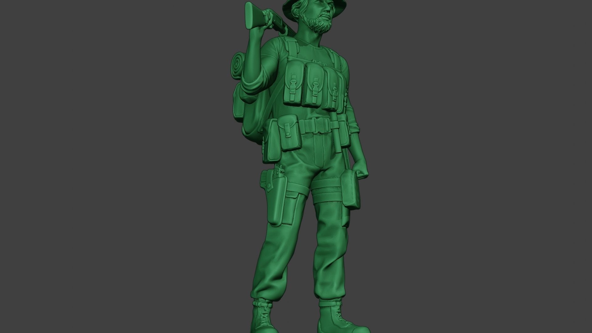 Modern Jungle Soldier Stand2 MJS1 3D print model_13