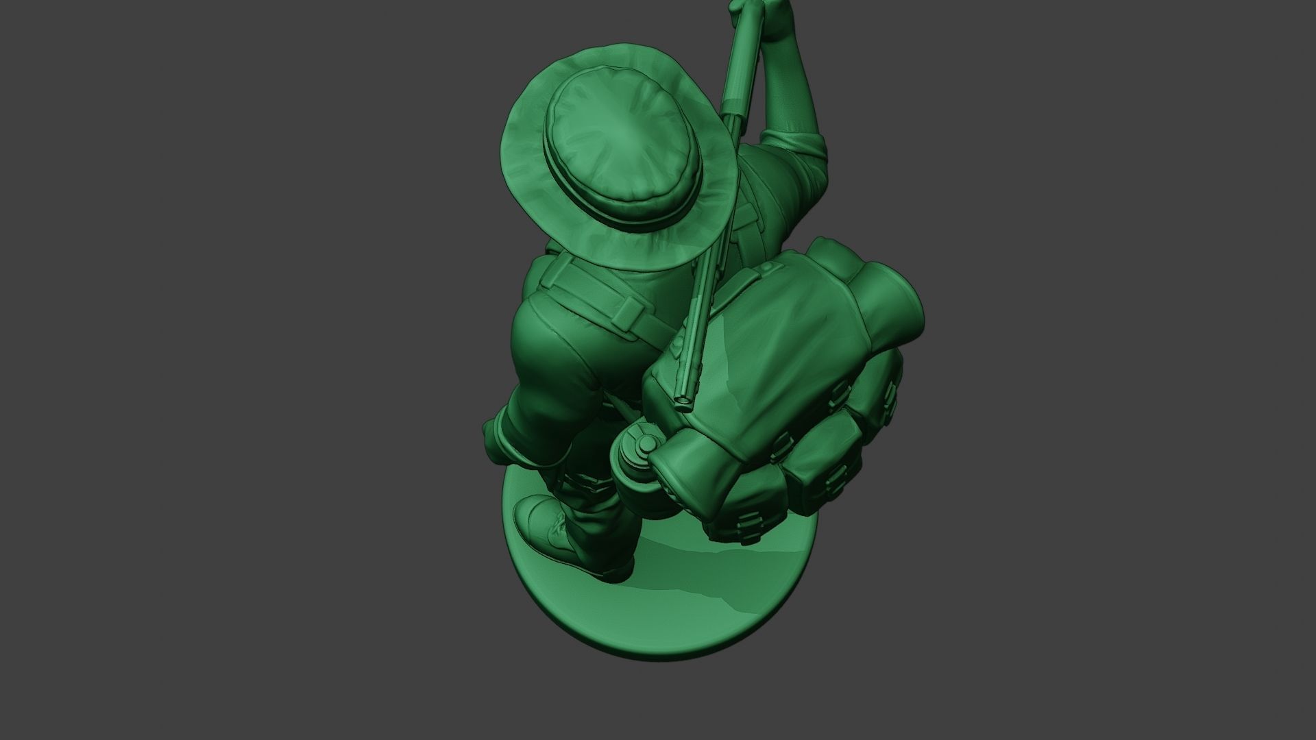Modern Jungle Soldier Stand2 MJS1 3D print model_16