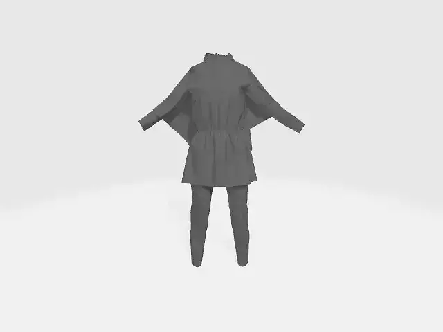 Game Character Outfit Without Materials