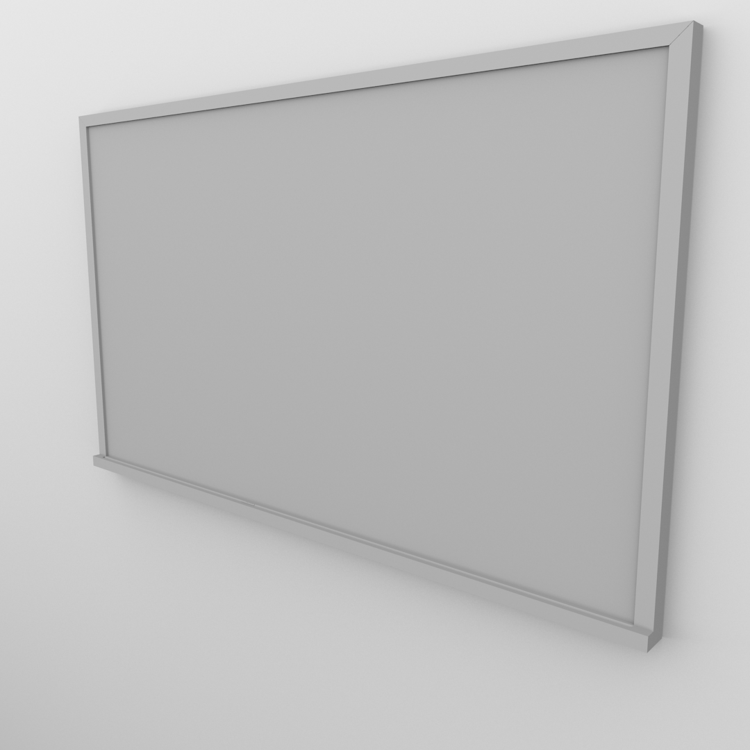 Chalkboard blackboard hanging on wall 3D model_3