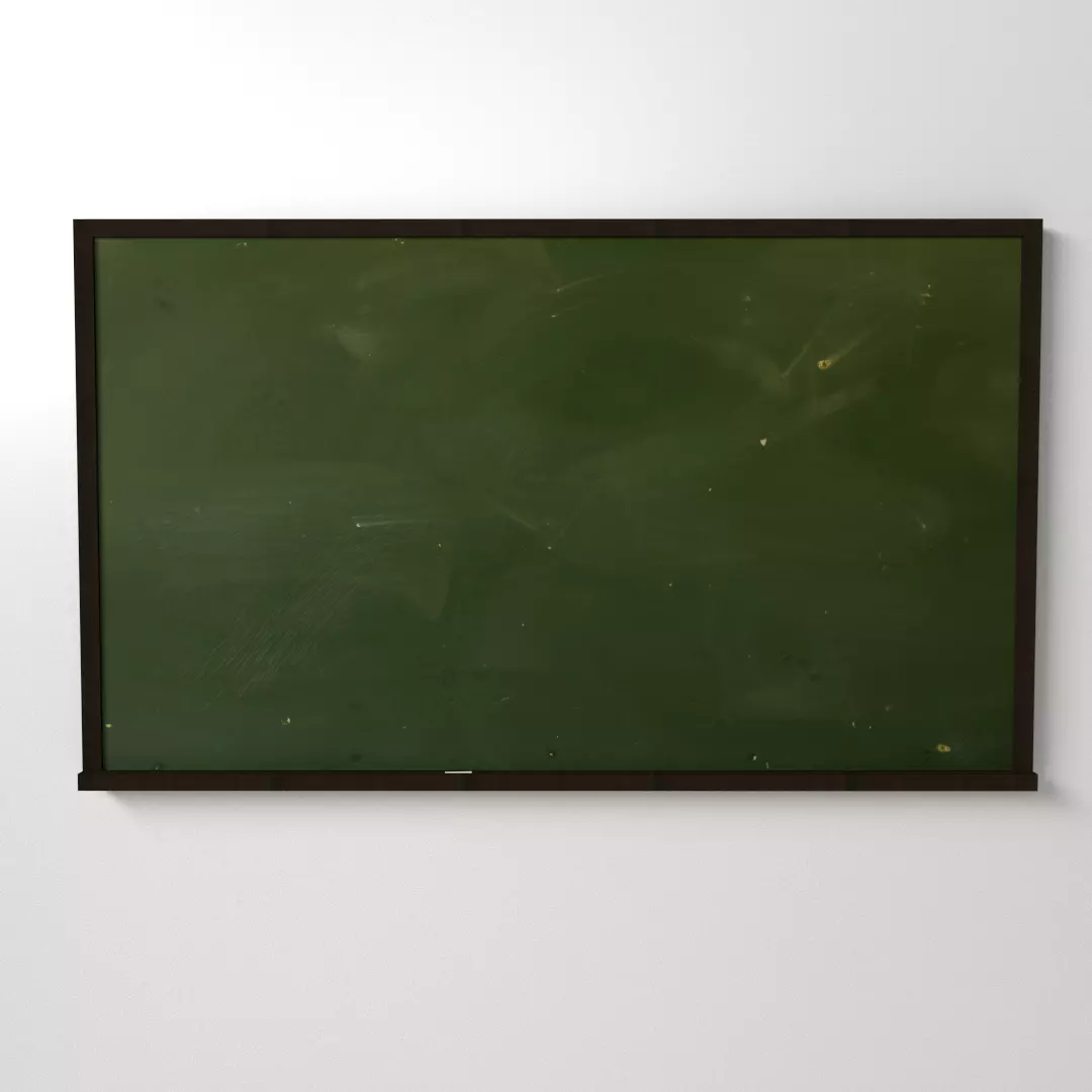 Chalkboard blackboard hanging on wall 3D model_0
