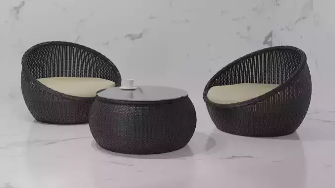 Outdoor or Indoor Bristo Set or Chair Set or Coffee Set