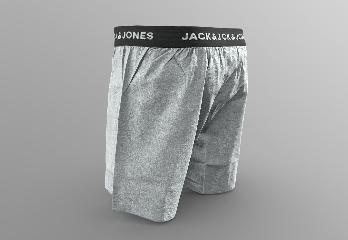 JACMEYER TRUNKS - Boxer Short Grey Low-poly 3D model_4