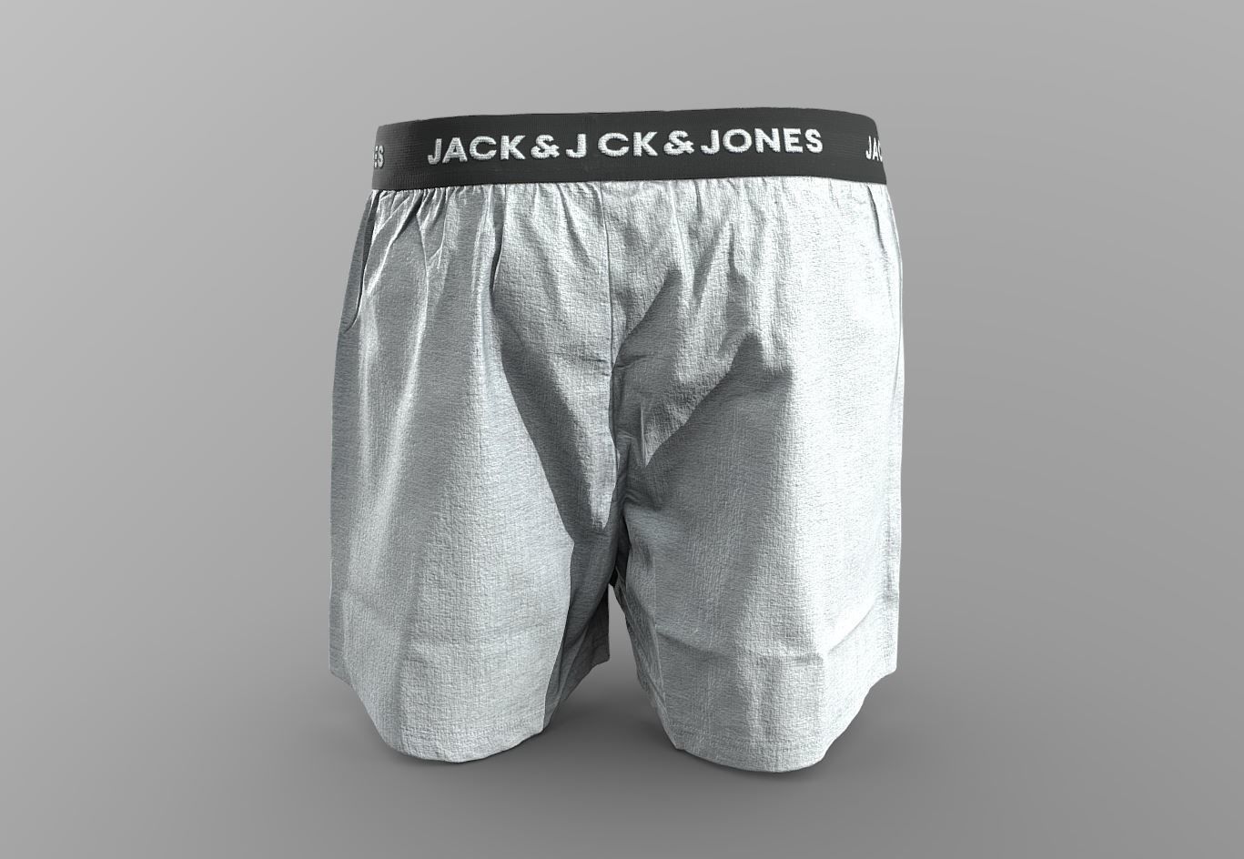 JACMEYER TRUNKS - Boxer Short Grey Low-poly 3D model_3