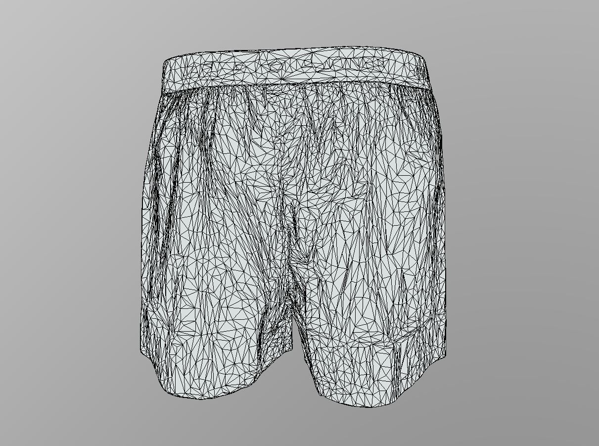 JACMEYER TRUNKS - Boxer Short Grey Low-poly 3D model_10