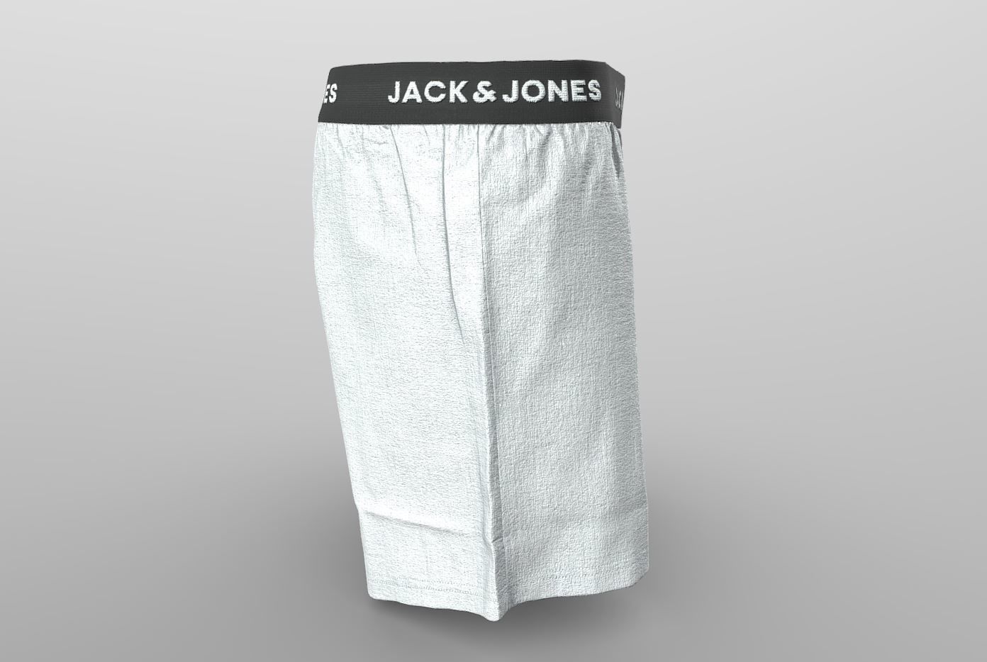 JACMEYER TRUNKS - Boxer Short Grey Low-poly 3D model_2